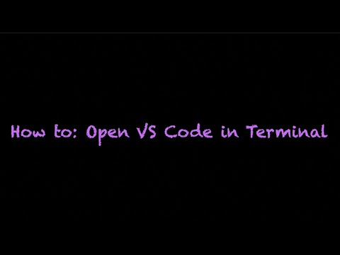 Quick Tip: Open Vs Code in Terminal