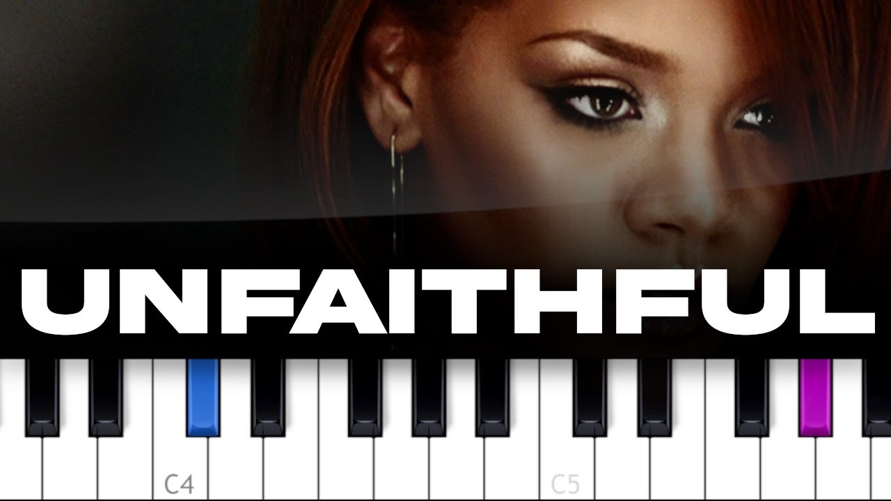Rihanna - Unfaithful (piano tutorial)
