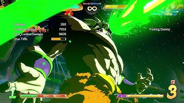DRAGON BALL FighterZ DBS Broly No Bar Starter Corner Combo