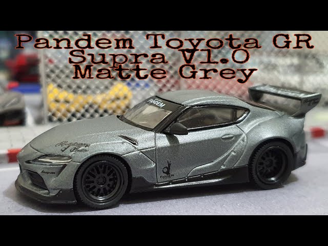 MINI GT Pandem Toyota GR Supra V1.0 Matte Grey / No. 250 Unboxing