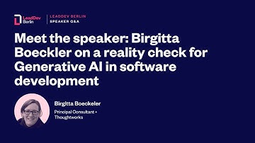 A reality check for Generative AI in software development with Birgitta Boeckeler