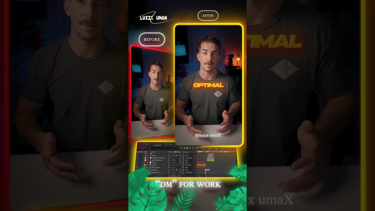 before after editing by luxix uman