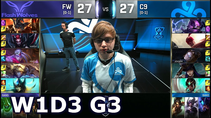 FW vs C9 - Worlds 2016 Week 1 Day 3 Group B | LoL S6 World Championship Flash Wolves vs Cloud 9