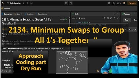 Minimum Swaps to Group All 1