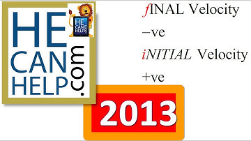 2013 {HECANHELP.COM USA} Final Velocity Negative Initial Velocity Positive Time Physics