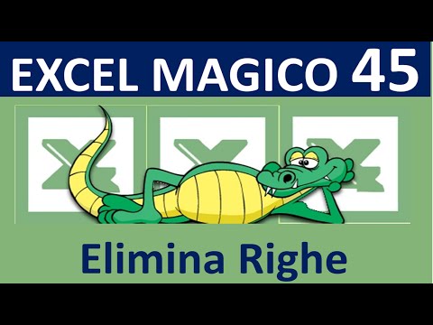 Video: Come Rimuovere Le Righe Vuote In Excel