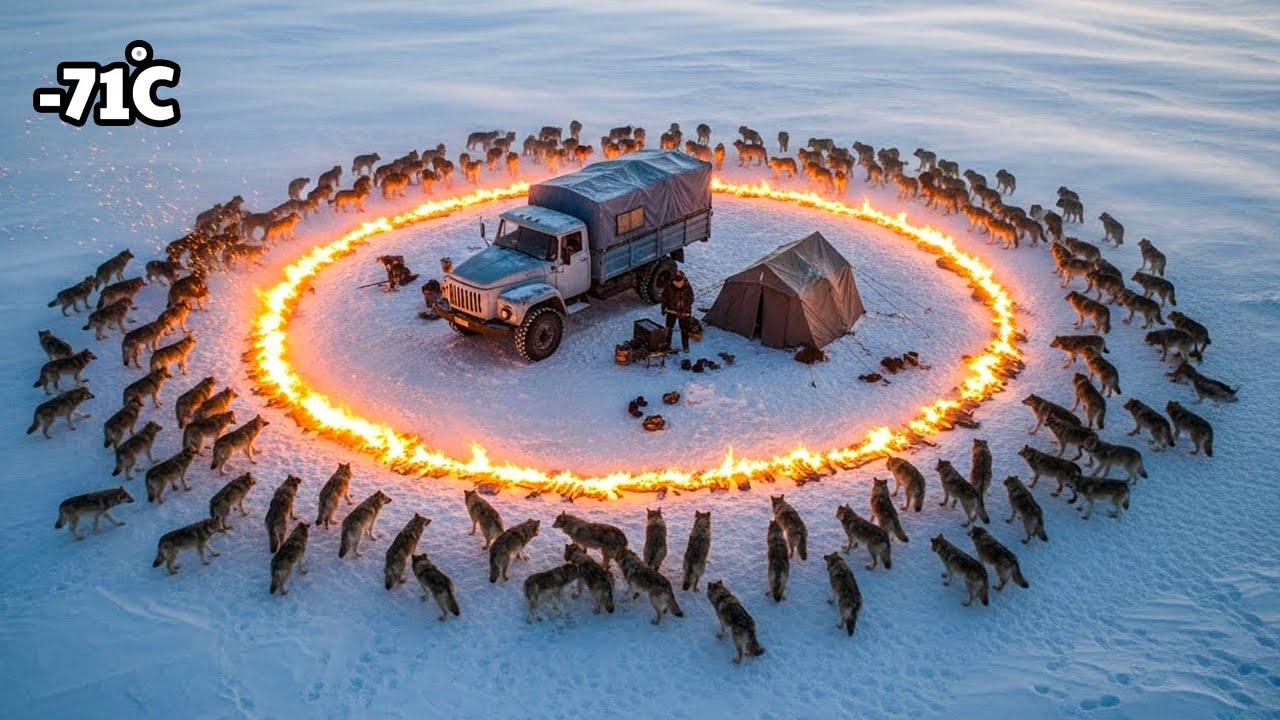 –75°C Blizzard : How Did This 90 Year Old Man Survive 100 Wolves at  -71°C ?