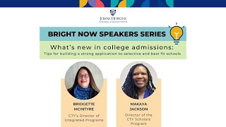 What s New in College Admissions Johns Hopkins Center for Talented Youth