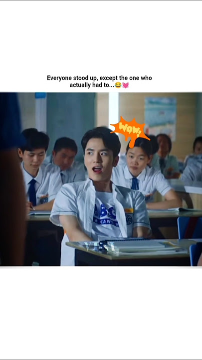 Everyone made his work easy, by standing for her 😂👍🏻 #themomentofmeetingagain #cdrama #school #love