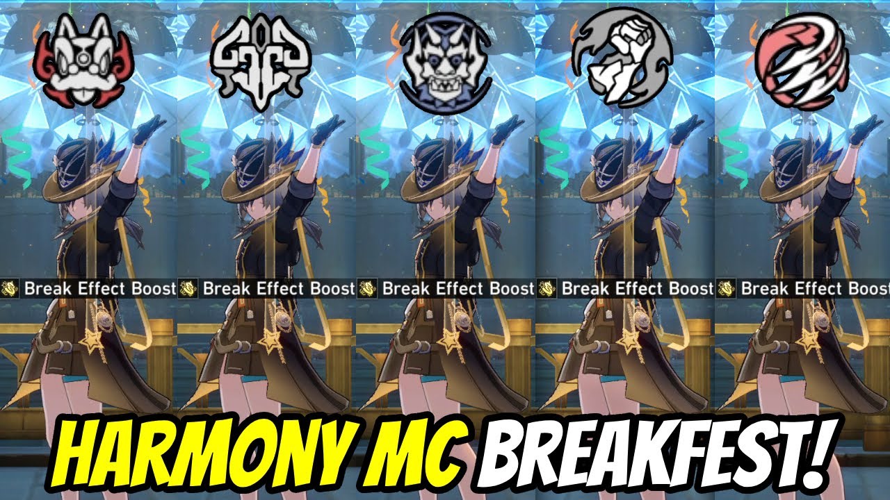 5 Variations of Harmony MC Teams with 4⭐ Breakers 🎩| Honkai: Star Rail