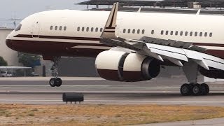757-200 Private Jet Landing At BUR