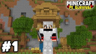 MINECRAFT PE Survival Series Ep 1 In Hindi 1.20 | Made Op Survival Base 🥰 #minecraft