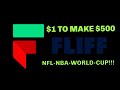 NFL 12 Team Parlay $1 To $500 ON Fliff x NBA Picks too x World cup #worldcup #nba #nfl