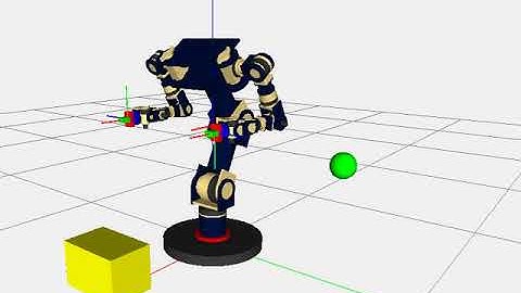 Dual-Arm Robot Whole Body Control Simulation