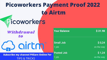 Picoworkers Payment Proof 2022 To Airtm | Picoworkers Withdrawal to Airtm | urdu/hindi PKEarn Online