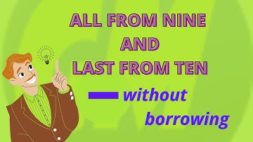 All from 9 and last from 10 || Vedic Maths || Subtraction