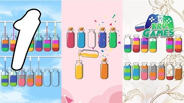 Soda Sort Puzzle: Color Water Game Gameplay Walkthrough #1 (Android, IOS)