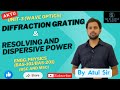 AKTU/BSc/MSc Physics | Unit 3: Diffraction Grating & Resolving and dispersive power | BAS101/BAS201