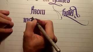 Details calligraphy lesson #3 ( e.f.g.h.i) with pilot paralel pen News