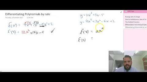 Differentiating polynomials by rule