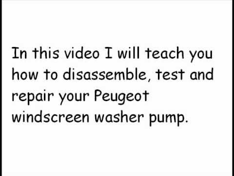 How to repair a Peugeot windscreen washer pump - YouTube peugeot 206 horn fuse location 