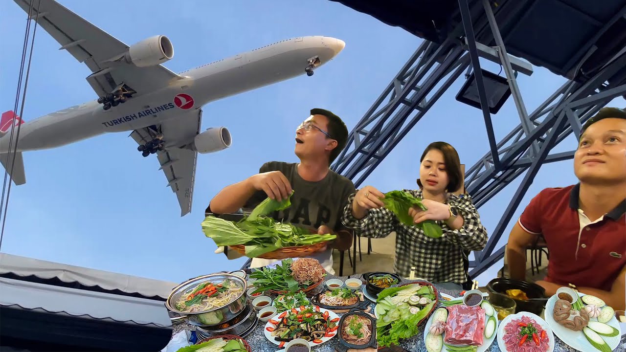 Độc đáo nhất Sài Gòn ăn Bò Tơ Năm Sánh siêu ngon rẻ Ngắm máy bay hạ cánh sát trên đầu