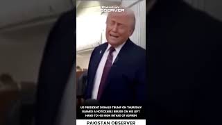 “I Take the Big Aspirin”: Trump Addresses Bruise Mystery | Pakistan Observer
