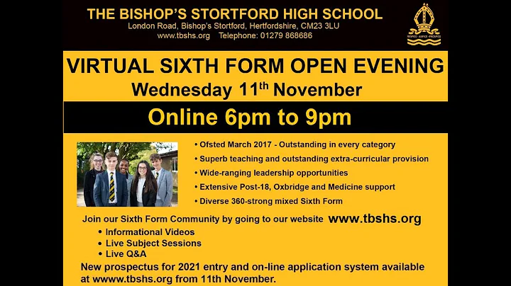 Sixth Form  Open Evening Online Trailer 2020