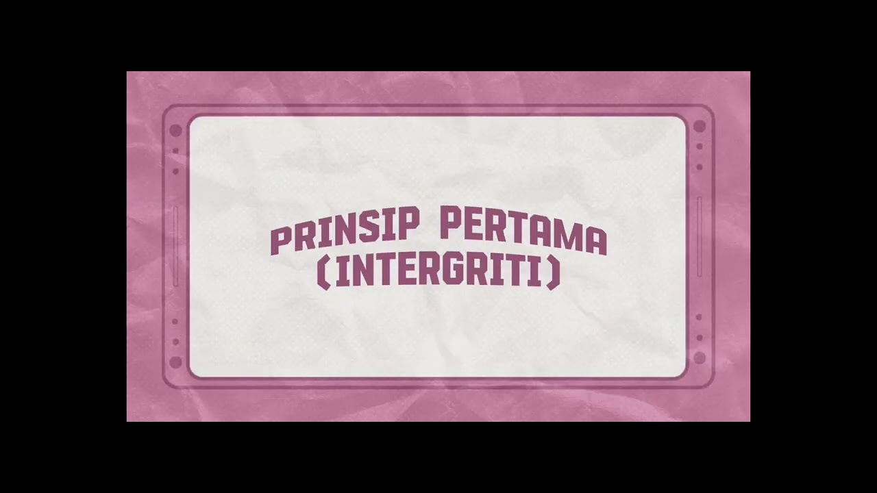 MPU 2353 INTEGRITI DAN ANTIRASUAH - “PRINSIP MENOLAK RASUAH” - YouTube