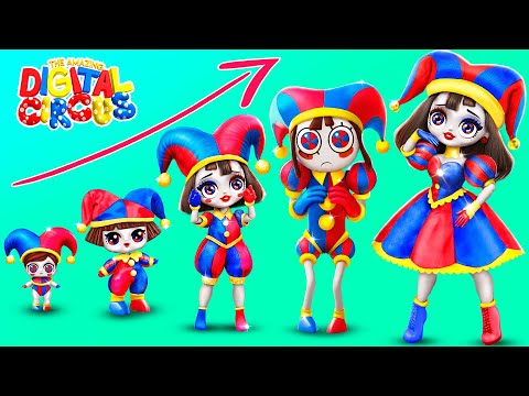 Видео: Pomni Growing Up! 32 Digital Circus DIYs for LOL Dolls