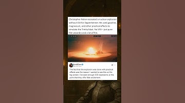 Christopher Nolan recreated a nuclear explosion without CGI for Oppenheimer. He used gasoline,