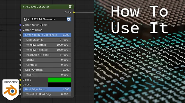 ASCII Art Generator || How To Use It || Blender 2.92