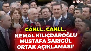 Kemal Kılıçdaroğlu Türkiye Değişim Partisi Genel Başkanı Mustafa Sarıgülle Ortak Açıklama