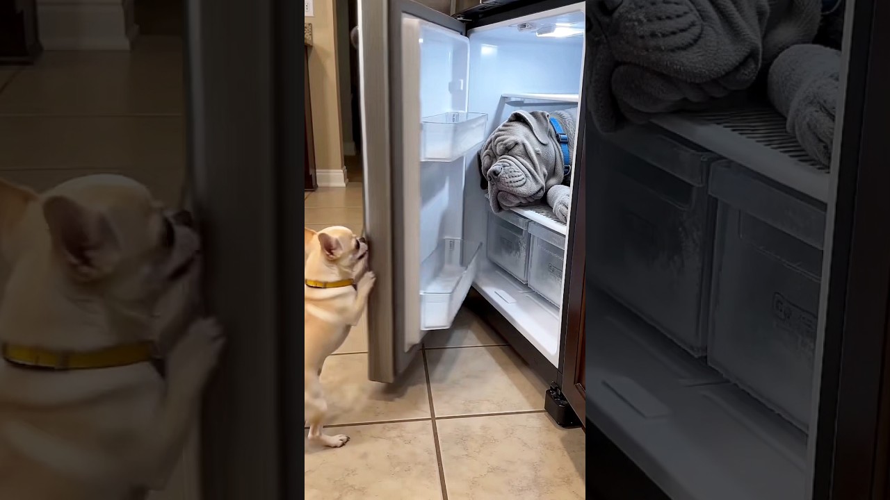 Milo Tries To Hide A Huge Icy Spill Before His Owner Gets Home 😂🧊
