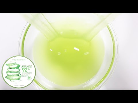 【DIY】アロエベラ丸ごと１個スライム作ってみた【slime ASMR】