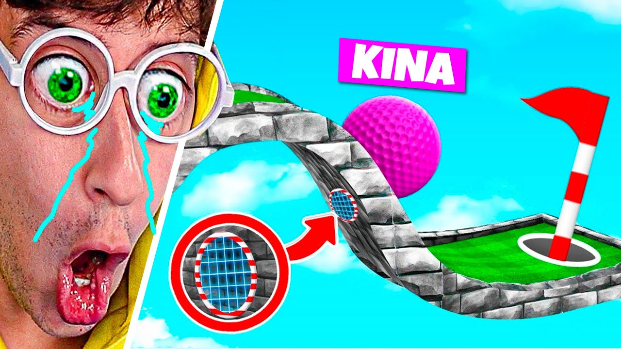 Niña LLORA en GOLF IT 😂⛳! (hoyo troll ❤️) - tekendo