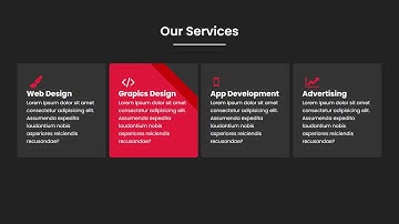 Animated Service Section Using HTML And CSS
