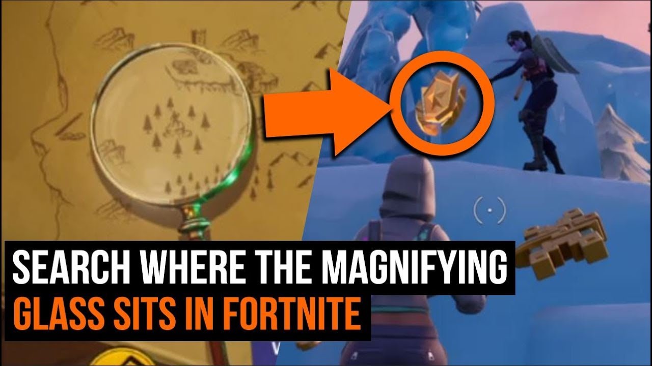 How To Search Magnifying Glass On The Treasure Map Fortnite Season - how to search magnifying glass on the treasure map fortnite season 8 challenges