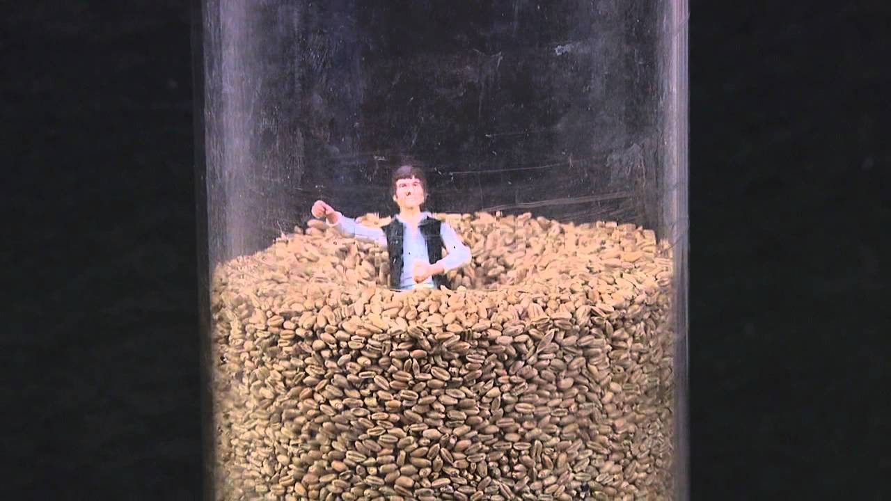 Grain Bin Engulfment demonstration YouTube