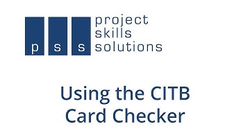 Project Skills Solutions - CITB Card Checker