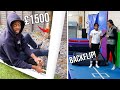 MELLO BUILDS £1500 FOOTBALL GOALS + I LEARN HOW TO BACKFLIP!