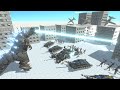 Godzilla and Kaiju vs Modern Military Human Army in City Animal Revolt Battle Simulator