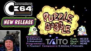 NEW Commodore 64 game - Puzzle Bobble aka Bust-A-Move - INCREDIBLE!