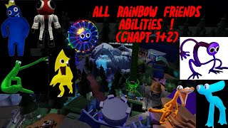 Roblox | All Rainbow Friends ABILITIES ! (Chapter 1 + 2)!