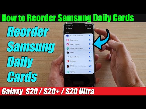 Galaxy S20 S20 How To Reorder Samsung Daily Cards