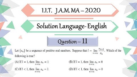 IIT JAM 2020 QUESTION 11 | Ratio Test | Necessary condition for series convergence | Real Analysis