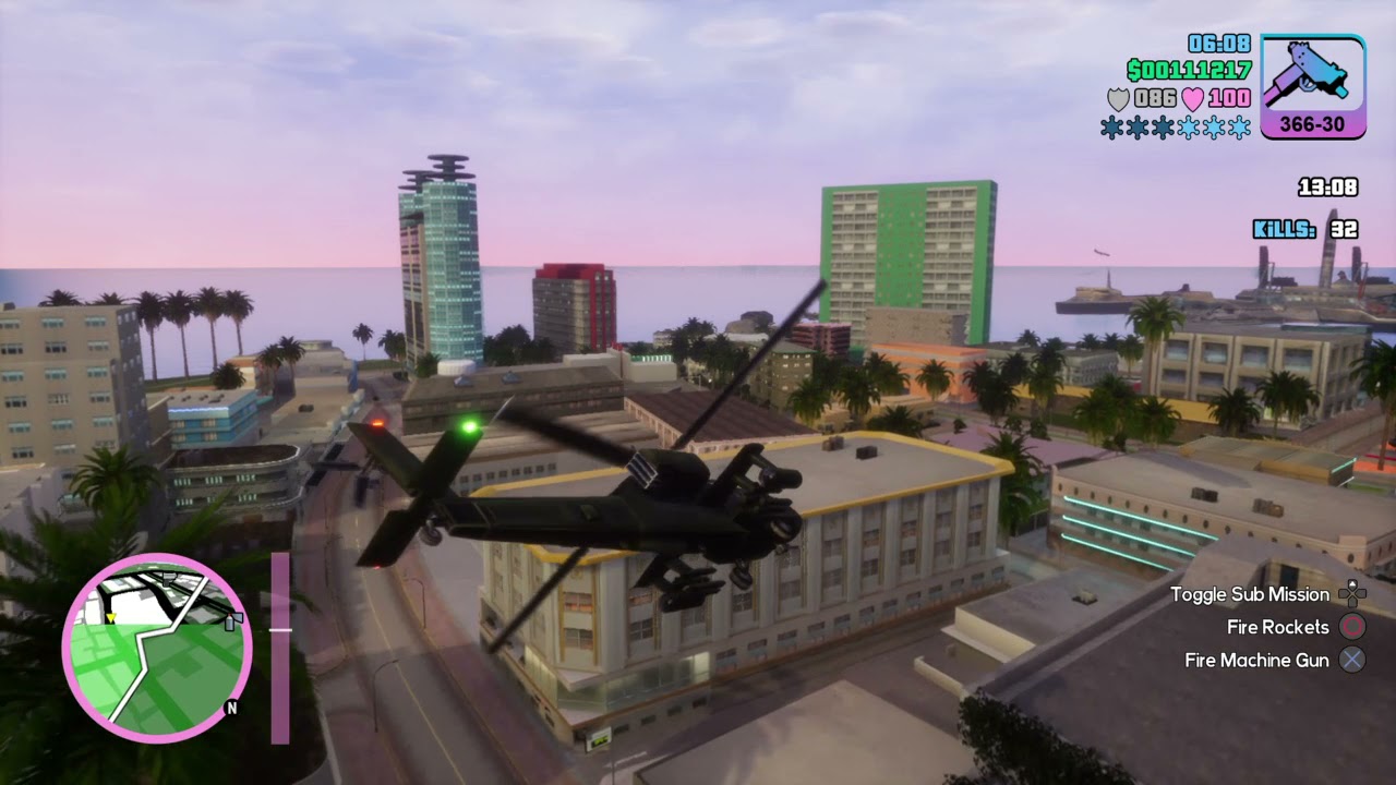 Grand Theft Auto Vice City The Definitive Edition_apache helicopter lv9 YouTube