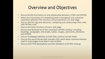 Overview of XHTML