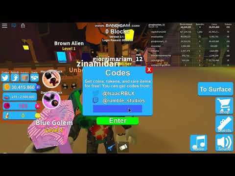 Roblox Mining Simulator Codes ქართულად Youtube - roblox mining simulator login reward