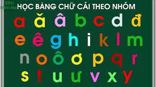 Dạy bé học bảng chữ cái theo nhóm chữ a, ă, â, n, m; p, r, b, d, đ | Học bảng chữ cái - EDU Mầm Non